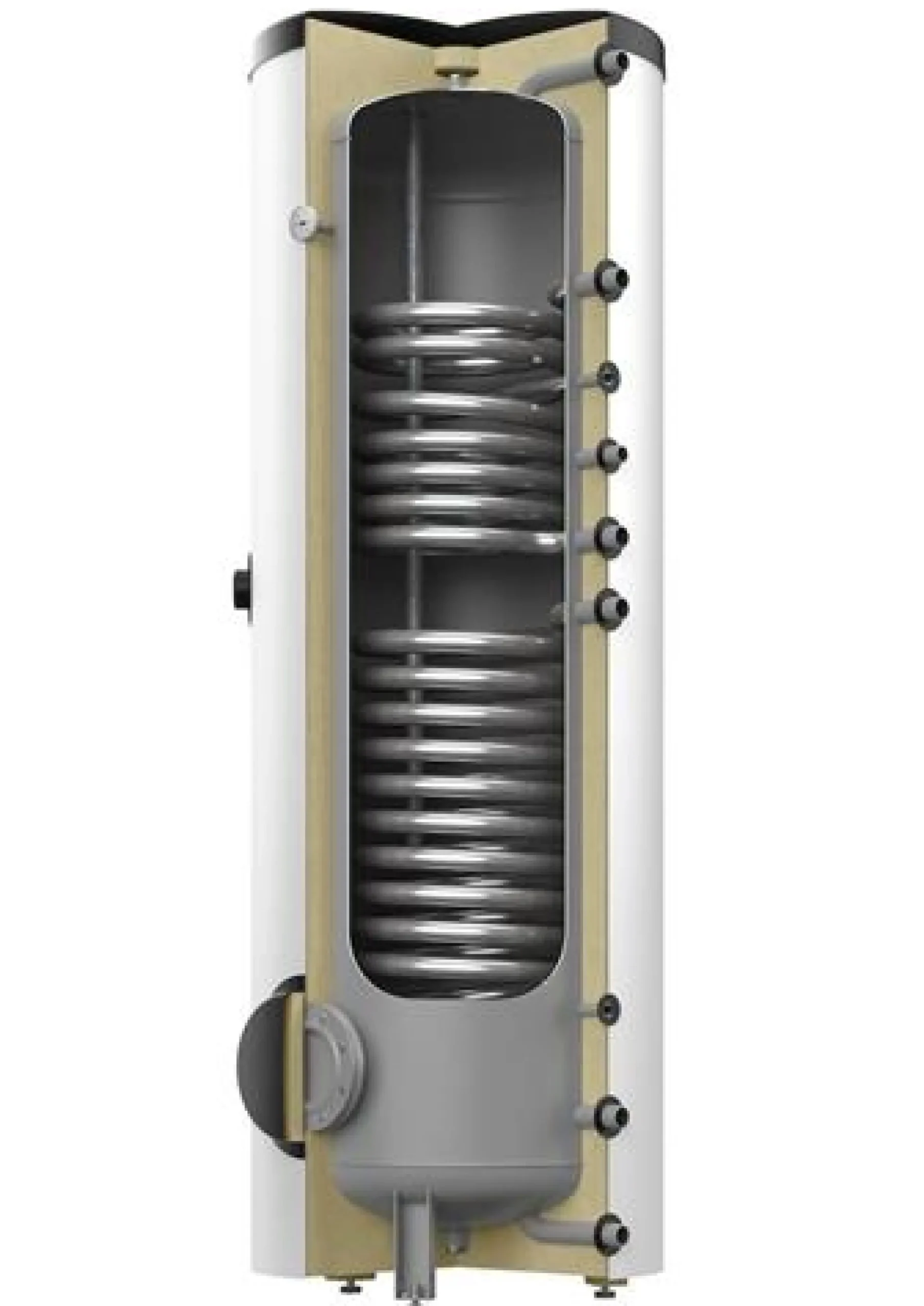 Reflex varmtvandsbeholder SOL AF, 200 liter, 2 spiraler, hvid