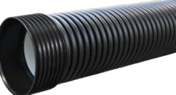 Regnvandsrør DN300. SN8. K2. 340-300mm. DV. Sort PP. EN13476-3. 6 mtr. med muffe og tætn.ring