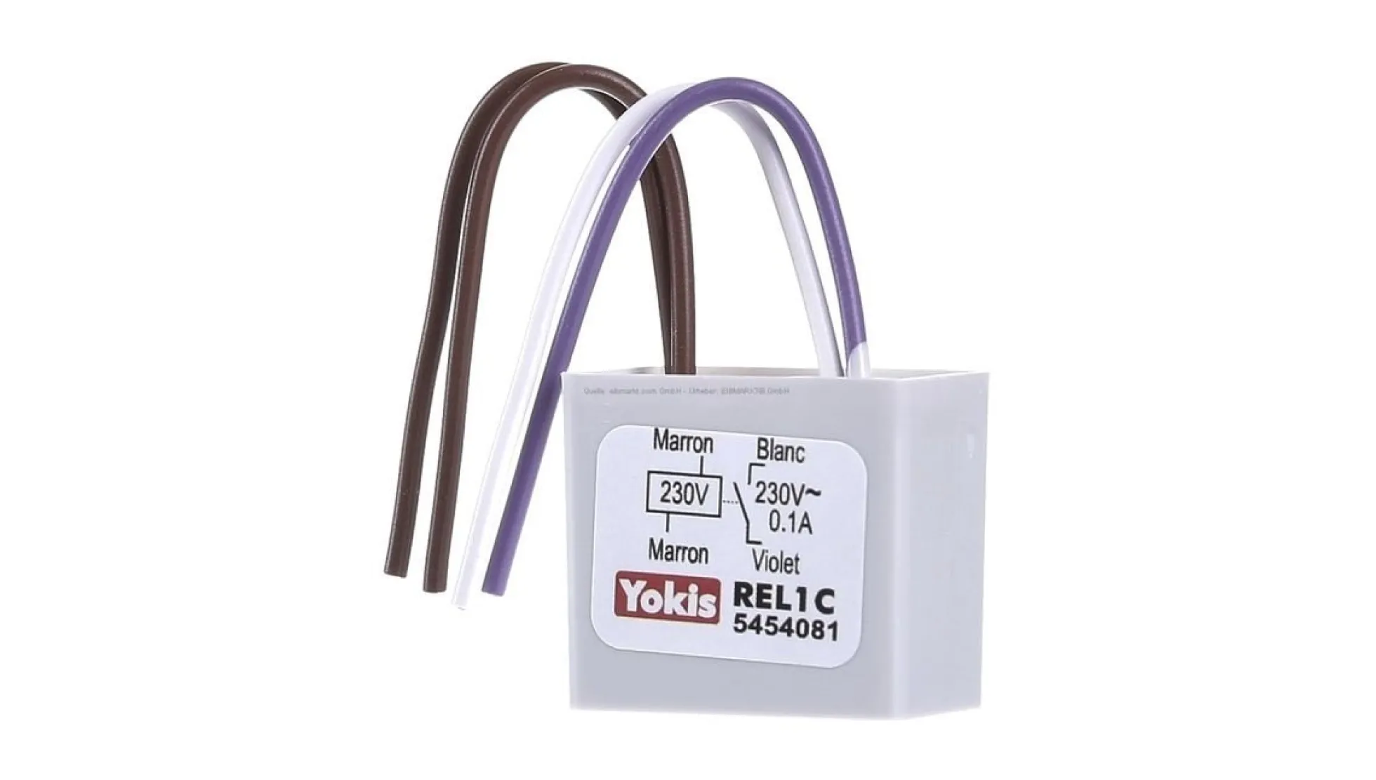 Relæ REL1C 230V, 230V/0,1A, 1 slutte kontakt