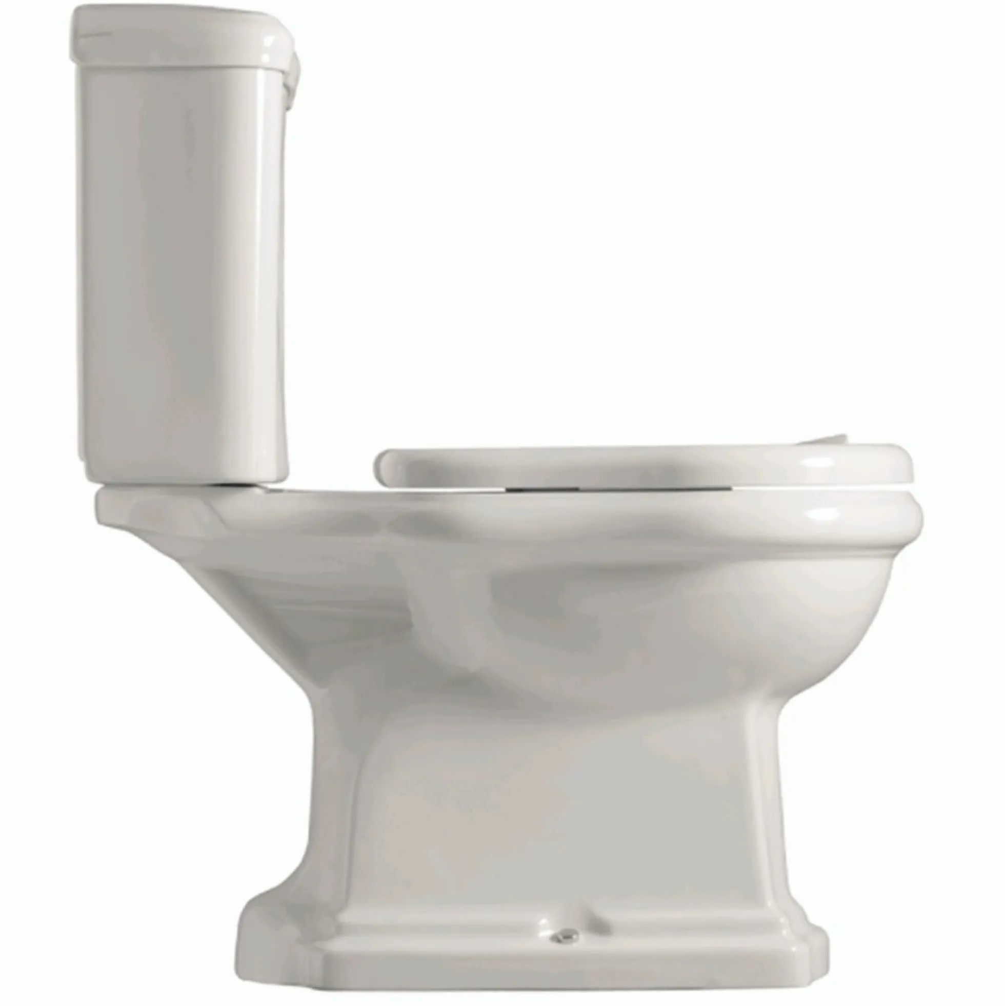 Retro WC monobl toilet, med cisterne, hvid - Lavabo
