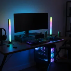 RGBIC ambient light bar, bordlampe, gamer belysning, Bluetooth (2 stk)