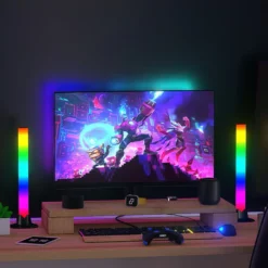 RGBIC ambient light bar, bordlampe, gamer belysning, Bluetooth (2 stk)