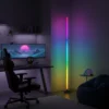 RGBIC+WW hjørnelampe, gulvlampe, 146 cm, Bluetooth app styring og RF fjernbetjening