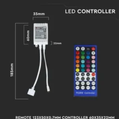 RGB+WW controller og fjernbetjening kit,12V og 24V