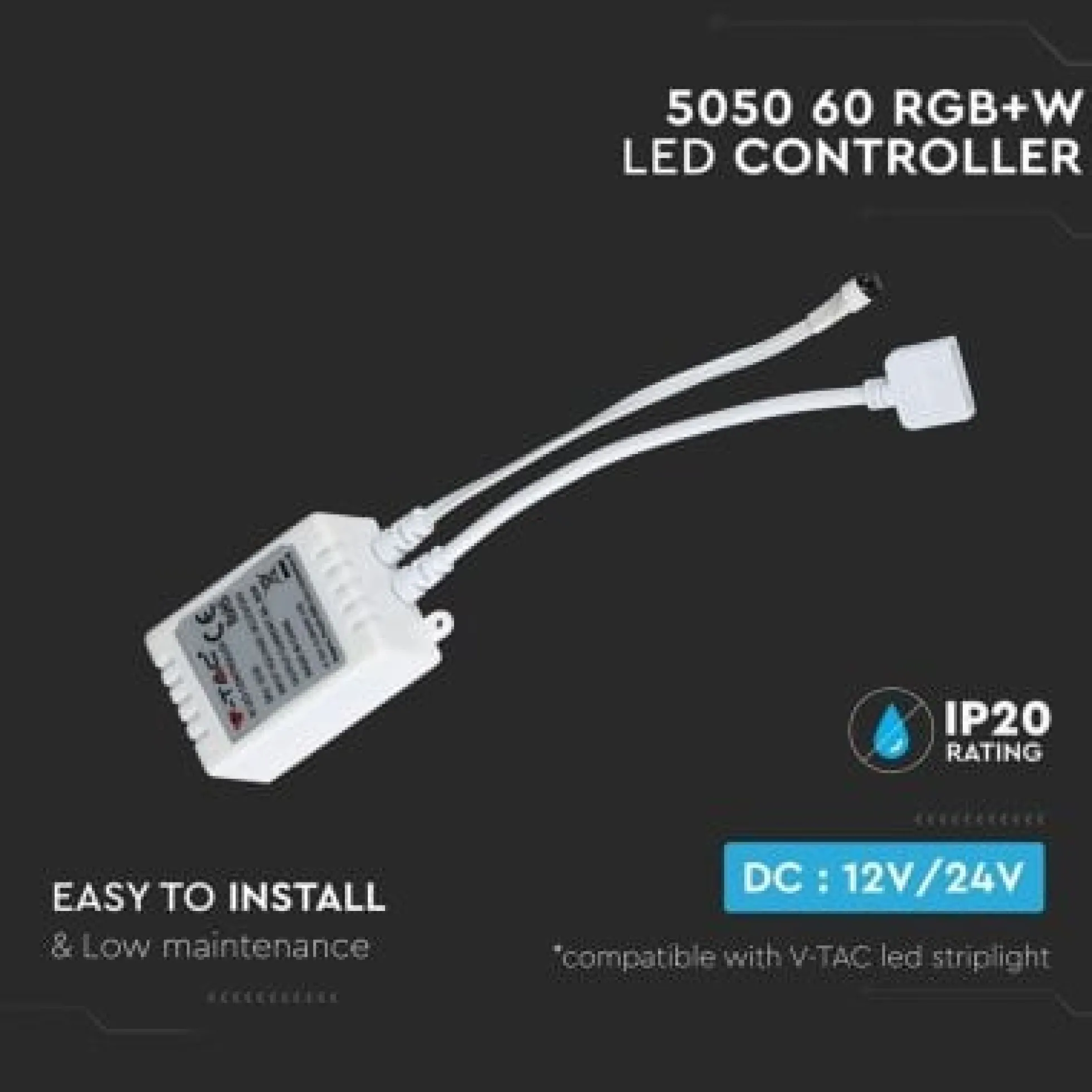 RGB+WW controller og fjernbetjening kit,12V og 24V