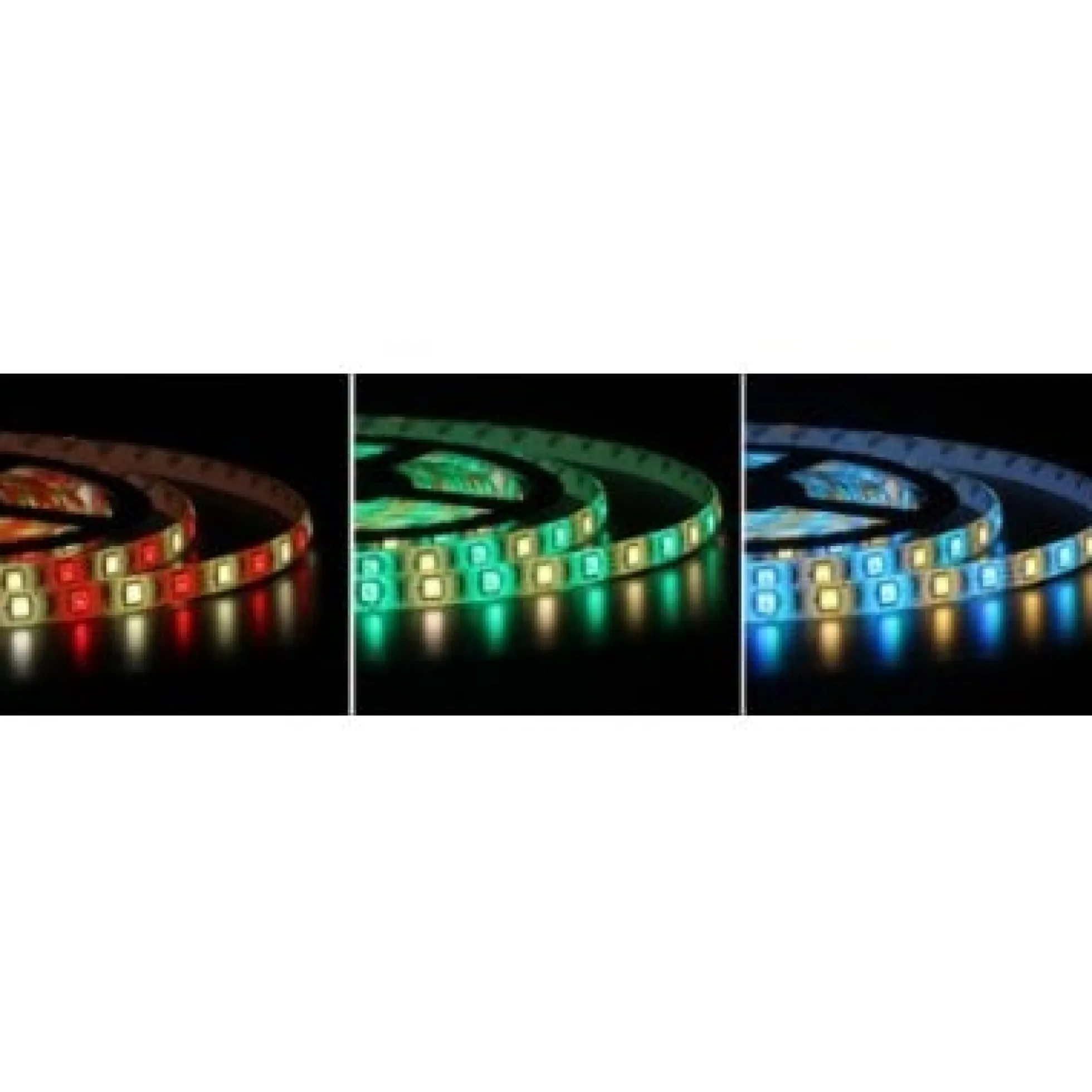 RGB+WW LED-strips 12V - 5 meter, IP65, 12W & 60 LED pr. meter