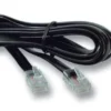 RJ12-RJ45 kabel, 3 meter, han/han, sort, 6P/6C-8P/6C - MicroConnect