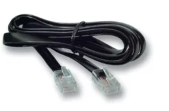 RJ12-RJ45 kabel, 3 meter, han/han, sort, 6P/6C-8P/6C - MicroConnect