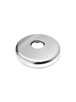 Roset 1/2". Ø76mm, forskydelig. Til koblingsdåse. Blank. Rustfrit stål AISI304