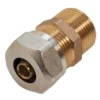 Roth overgang 15 mm x 3/4" nippel, rødgods