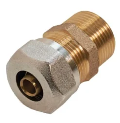 Roth overgang 15 mm x 3/4" nippel, rødgods