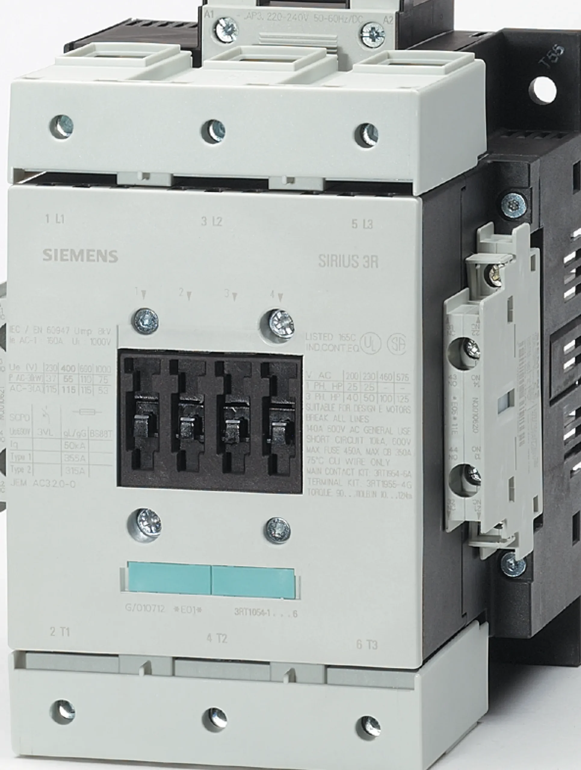 3RT1056-6AP36,90KW,230VUC,2S+2B