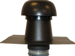 SabetoFLEX ventilationshætte, 0-9°, Ø125 mm, sort stål