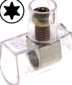 Samlemuffe enkelt, 2,5 mm² (torx 10 kærv, klar) - 100 stk