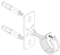 SaMontec – Let montageflange 'GPL' med M8, M10 eller ½" gevind (30 x 80 mm)
