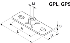 SaMontec – Let montageflange 'GPL' med M8, M10 eller ½