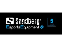 Sandberg header til aluminium Slatwall Esport, polystyren, sort, blå, hvid