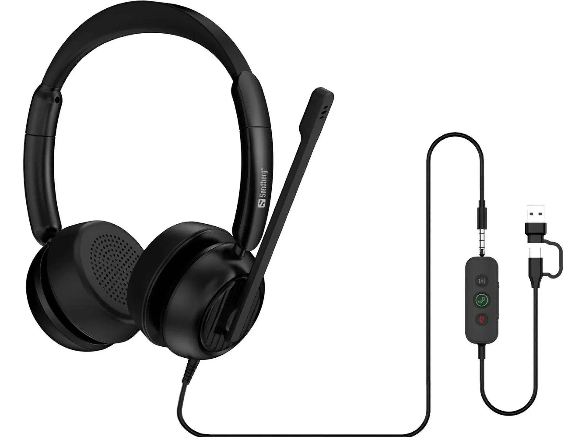 Sandberg 3-i-1, kontor headset Pro ENC