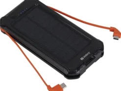 Sandberg 3-i-1 solcelle powerbank, 10000 mAh