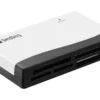Sandberg multikortlæser, CF, MMC, memory Stick (MS), MicroSD (TransFlash), SD, SDHC, SDXC, xD, 480 Mbps, sort, hvid