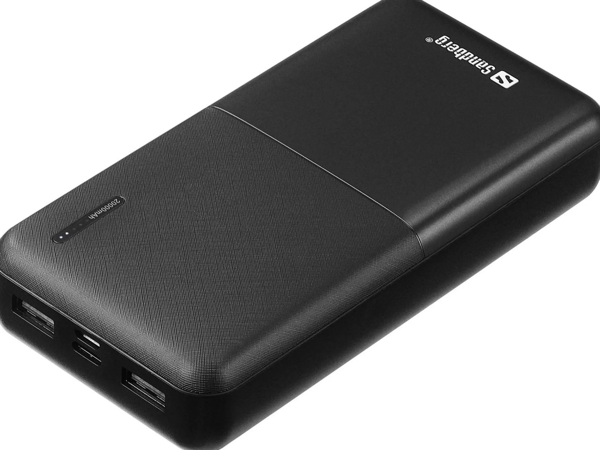 Sandberg Saver powerbank 20000, universel, rektangulær, lithium polymer (LiPo), 20000 mAh, USB, sort
