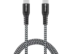Sandberg Survivor USB-C kabel, 100W, USB 2.0, sort, grå