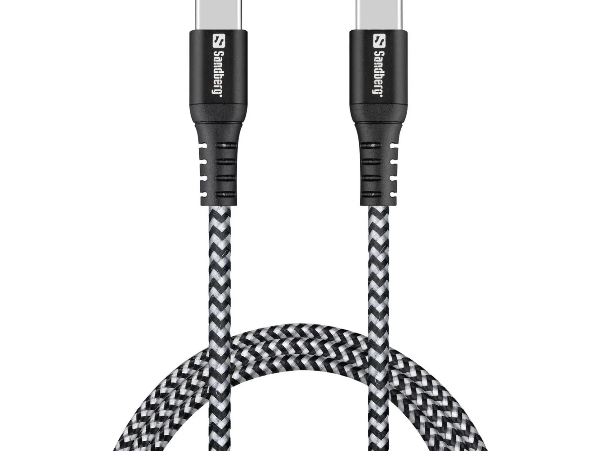 Sandberg Survivor USB-C kabel, 100W, USB 2.0, sort, grå