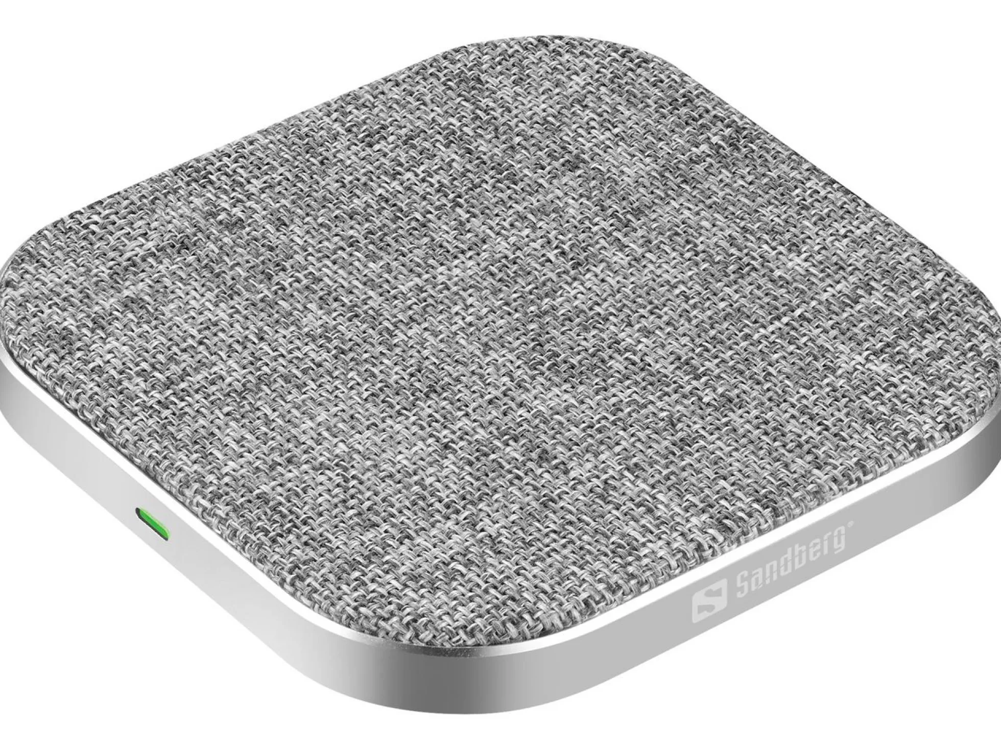 Sandberg trådløs oplader-pad, 15W, indendørs, USB, grå