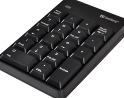 Sandberg trådløst numerisk tastatur 2, RF trådløs, til bærbar/PC, 3 millioner tastetryk, 2.4 GHz, 10 meter, sort