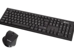 Sandberg trådløst tastatur- og musesæt, nordisk layout, RF trådløs, mekanisk, QWERTY, mus inkluderet, sort