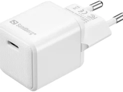 Sandberg USB-C AC oplader, PD20W, EU, indendørs, 5 V, 3 A, hvid