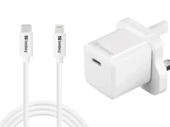 Sandberg USB-C AC 20W oplader, UK, med Lightning kabel, 1 meter