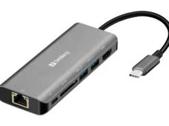 Sandberg USB-C dock, HDMI, LAN, SD, USB, 61W, USB 3.2 Gen 1 Type-C