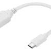 Sandberg USB-C til USB 3.0 konverter, USB-C, USB-A, USB 3.2 Gen 1 (3.1 Gen 1), han/hun, 0,1 meter, hvid