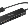 Sandberg USB 3.0 lomme kortlæser, MMC, MS, MicroSD, SD, SDHC, SDXC, sort