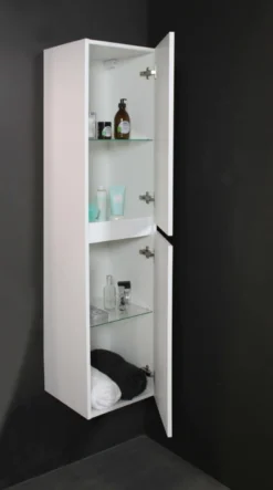 Sanibell Basicline højskab, grebsfri, 2 låger, 35 cm x 150 cm - flere farver