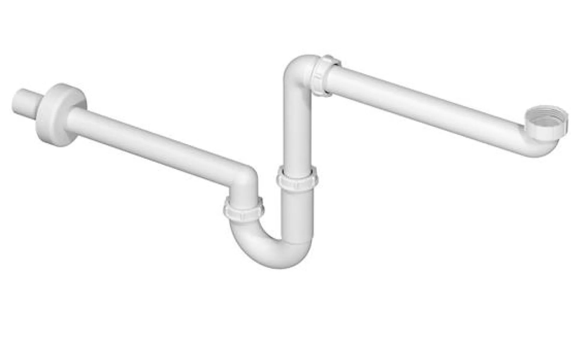 Sanibell pladsbesparende møbelvandlås, 1 1/4" x 32 mm, hvid PVC