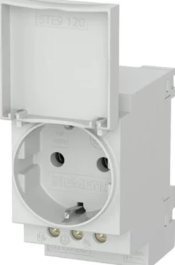 Schuko-stikdåse DIN-skinne, låg - Siemens