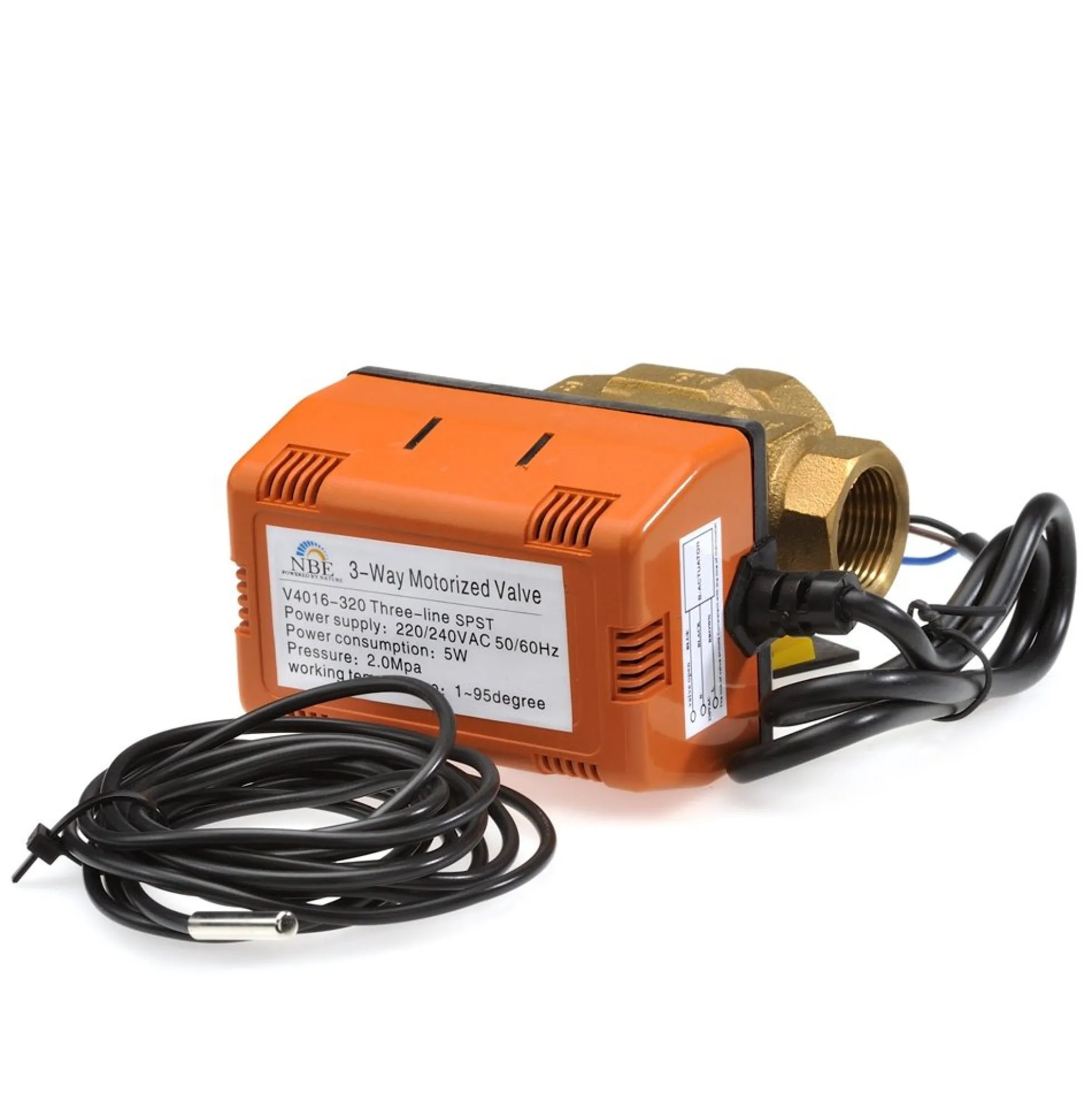 Scotte - NBE Motorventil 2 vejs 3/4" KIT med NTC temperaturføler