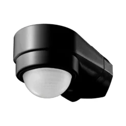 Sensor til hushjørne, sort, bevægelsessensor - justerbar, hjørne montering, IP65 (max:600W LED)