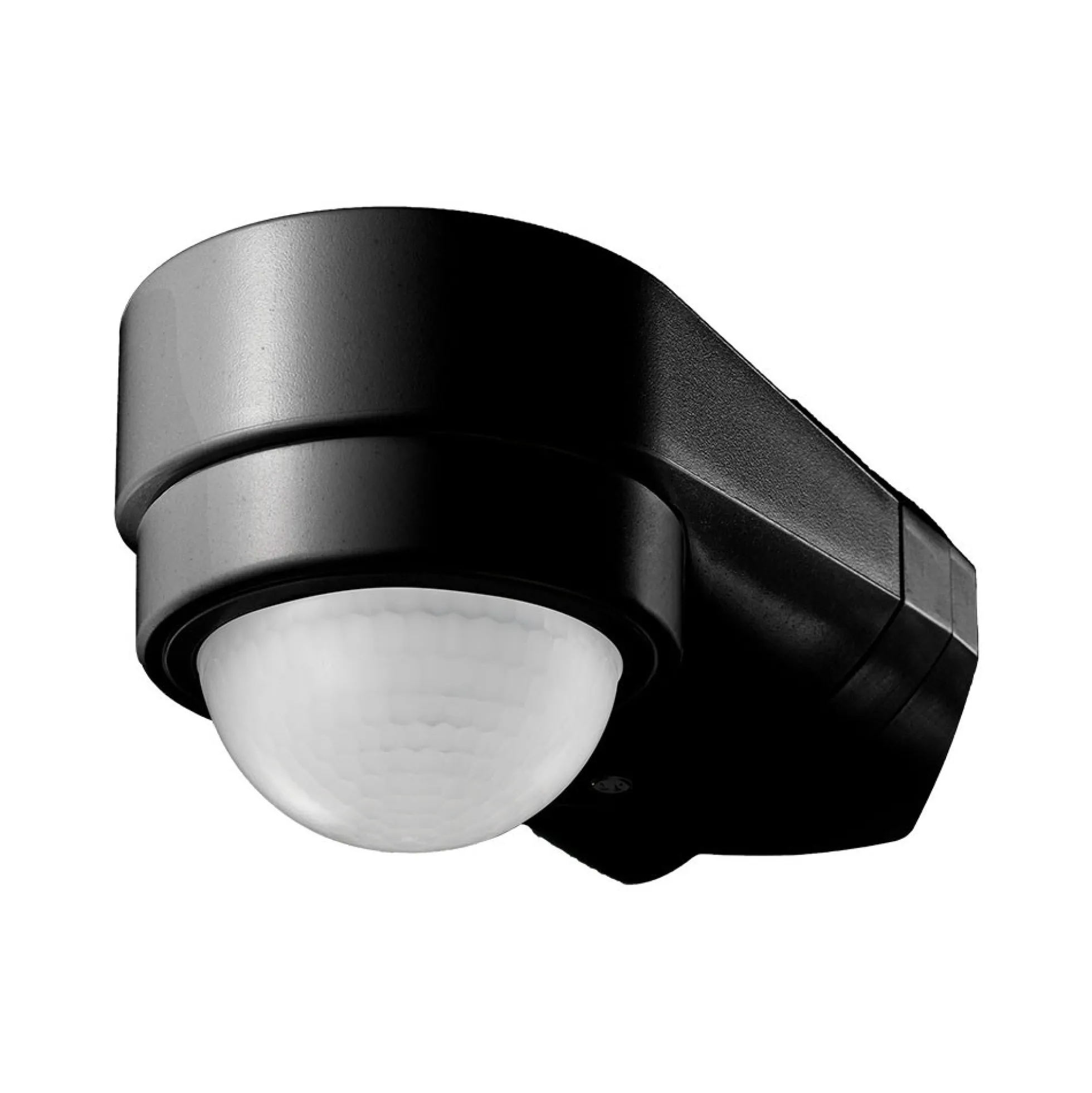 Sensor til hushjørne, sort, bevægelsessensor - justerbar, hjørne montering, IP65 (max:600W LED)