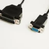 Serial Cable DB9-DB25, 1,8 meter, F/M, sort