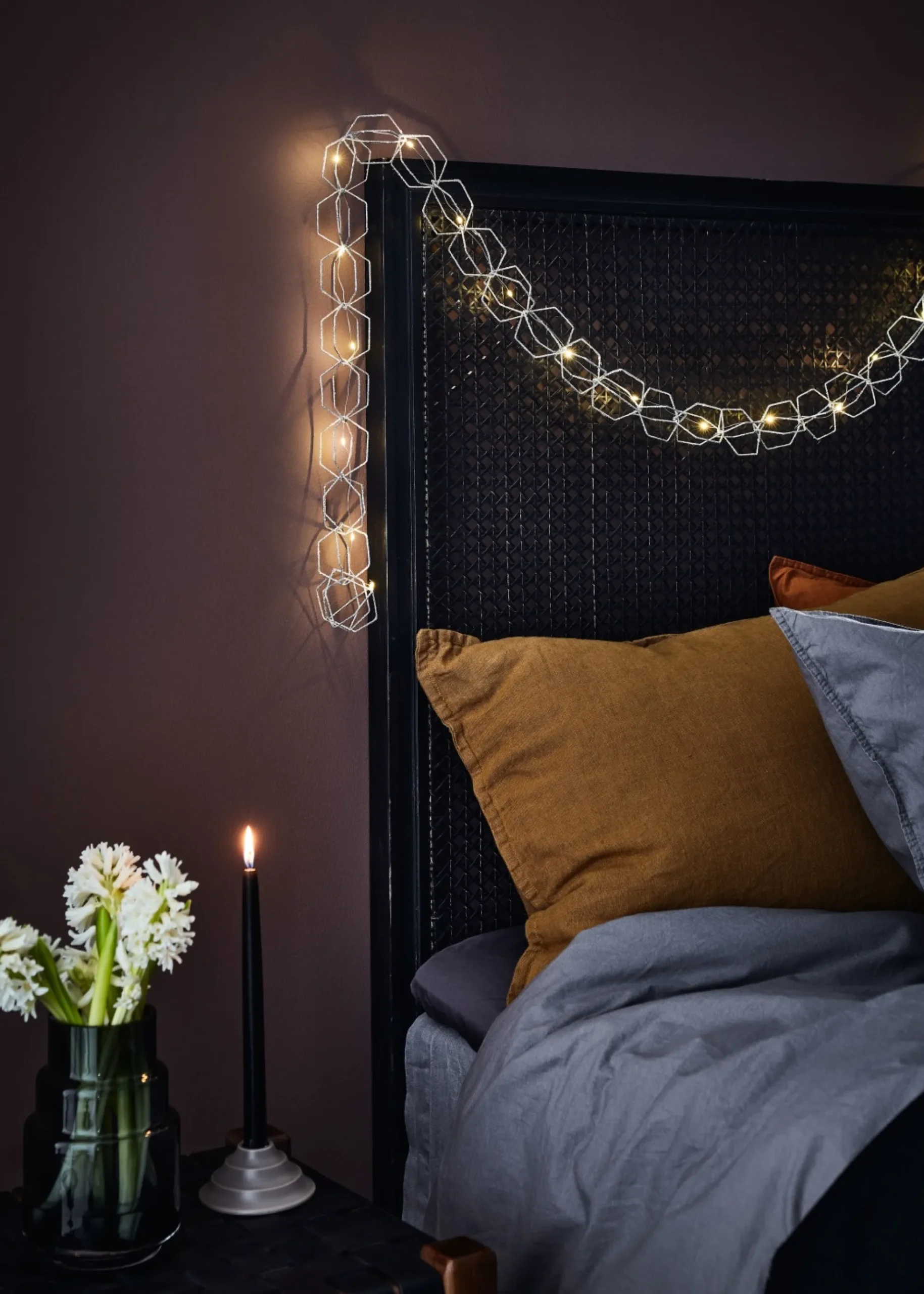 Serve Deco lyskæde 2LED, batteri, sølv, 2 meter