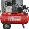 Shamal S65/90 kompressor, 400V, 5,5 hk på hjul, lav hastighed, 90L tank, 727 l/min