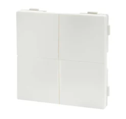 Shelly BLU Wall Switch 4 ZB, batteritryk, Bluetooth + Zigbee, uden ramme
