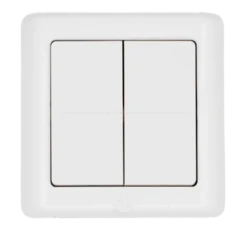 Shelly BLU Wall Switch 4 ZB DK, Bluetooth + Zigbee batteritryk til LK FUGA