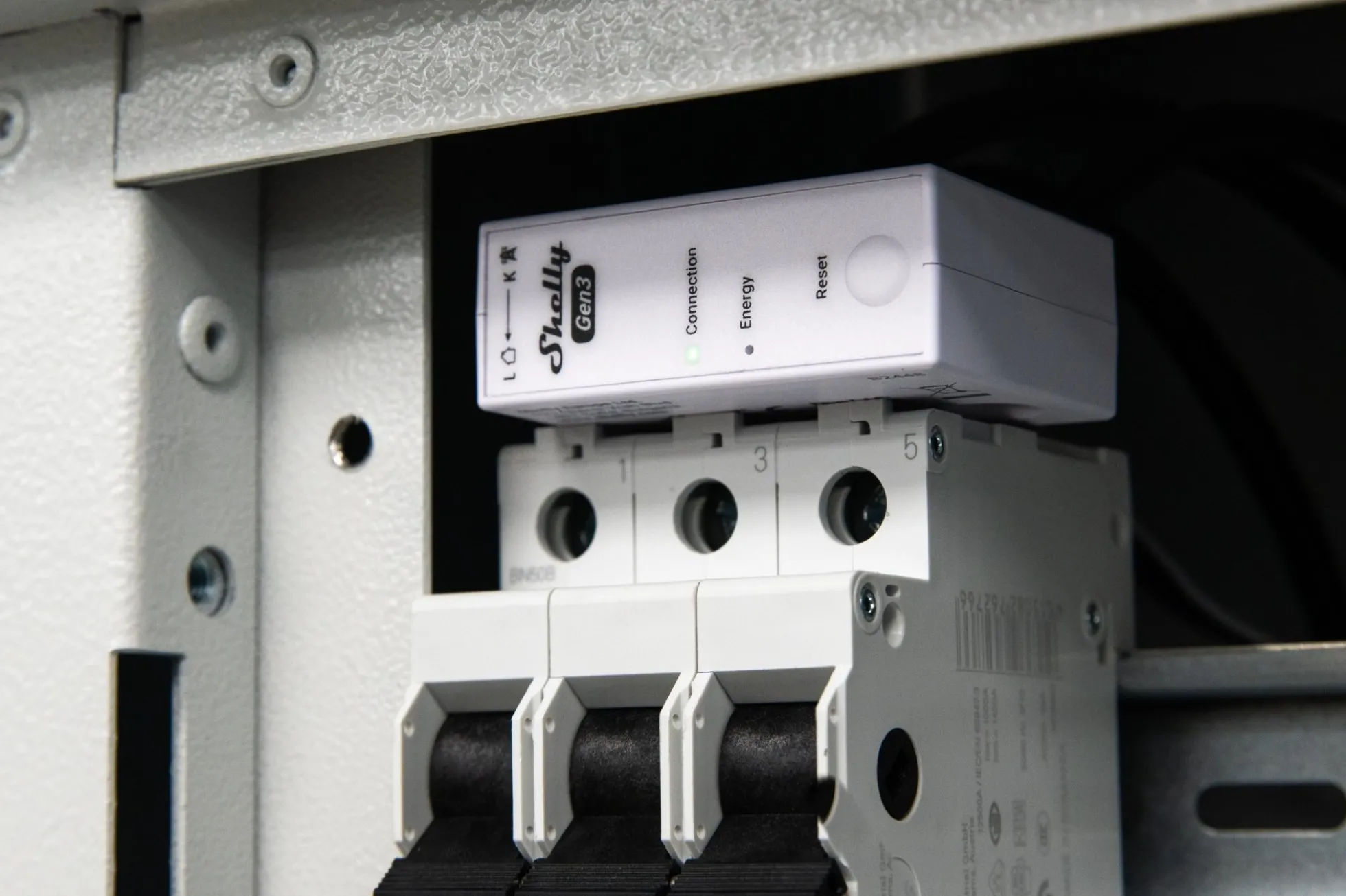 Shelly 3EM-63W Gen3 (wire model) - WiFi 3-faset energimåler, 63A