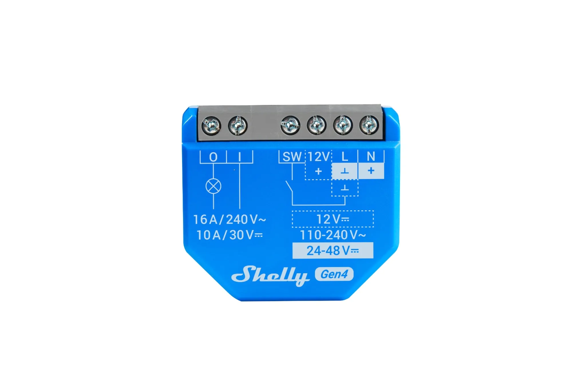 Shelly 1 Gen4 - WiFi + Zigbee relæ, potentialfrit kontaktsæt (12-48VDC/230VAC) 2-pak