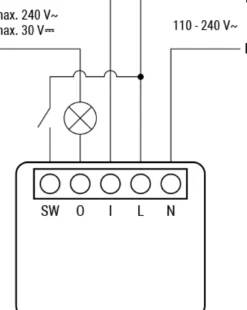 Shelly 1 Mini Gen4 - WiFi + Zigbee relæ, potentialfrit kontaktsæt (230VAC)
