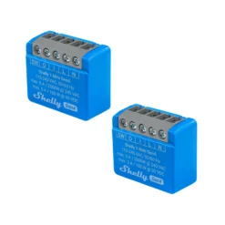Shelly 1 Mini Gen4, WiFi + Zigbee relæ, potentialfrit kontaktsæt (230 VAC), 2 pak